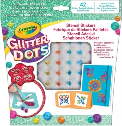 Crayola glitter dots – matrica sablonok
