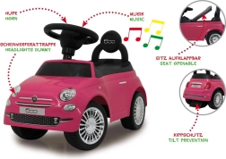 Jamara Fiat 500 2 az 1-ben rózsaszín lábbal hajtós és járássegítő