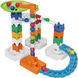 63 darabos golyópálya újrahasznosított műanyagból