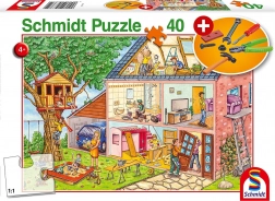 Schmidt puzzle Szorgalmas mesterek 40 darabbal gyerek szerszámokkal