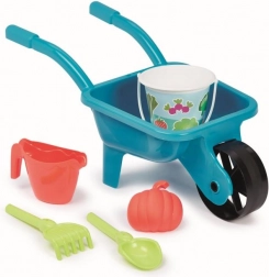 Kerti talicska locsolókannával és vödörrel