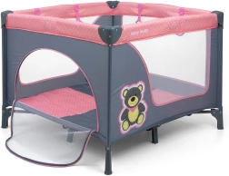 MILLY MALLY Fun Pink Bear összecsukható gyermek járóka