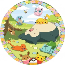 Kerek puzzle Aranyos Pokémonok 500 darabos