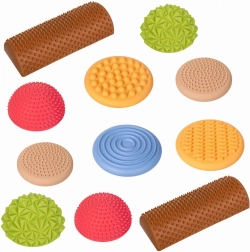 Pasztellszínű szenzoros egyensúlyi ösvény – 11 elem