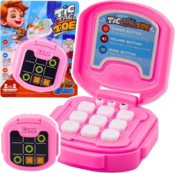 Elektronikus TIC TAC TOE amőba játék, 9 mód, rózsaszín
