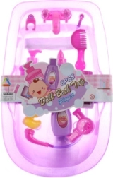 Műanyag babakád kiegészítőkkel (39 × 24,5 × 8 cm)