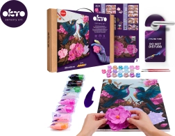 Okto számok szerinti festés és 3D modellezés – Hummingbirds in Love 30 × 40 cm