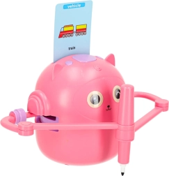 Interaktív rajzoló- és író oktatórobot – rózsaszín készlet kártyákkal és filctollakkal