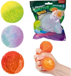Antistressz szorongatható labda mohaszerű felülettel, 7,5 cm
