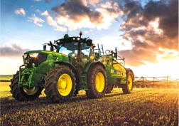 Gyémántfestés John Deere traktor a mezőn 30x40cm