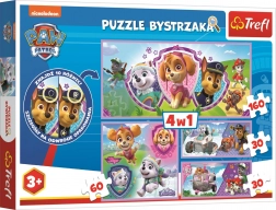 Puzzle különbségkereső Mancs Őrjárat - Trefl 4 az 1-ben