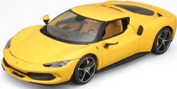 Ferrari 296 GTB sárga autómodell fémből, Bburago