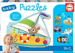 Baba puzzle Állatkákat szállító járművek 5 az 1-ben