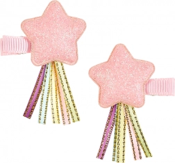 Hajcsatok rózsaszín csillaggal gyerekeknek