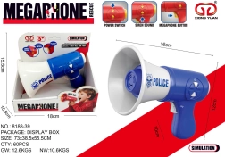 Kék gyermek rendőrségi megafon