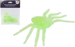 világító műanyag pókok sötétben 20 db
