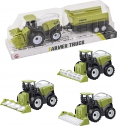 Kombájn utánfutóval