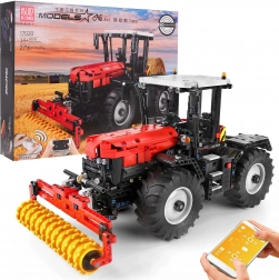 RC építőkészlet piros traktor 2716 darabbal, cserélhető tartozékokkal