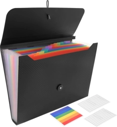 MAALEO harmonika A4 iratrendező gumipánttal, 13 rekesszel