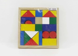 Fa építőkockák – 24 darabos készlet (14,5 × 14,5 cm)