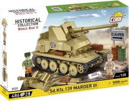 Építőkészlet Sd.Kfz. Marder III – páncélvadász (486 elem)