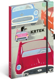 Jegyzetfüzet Kisvakond és az autó, vonalas 13 × 21 cm