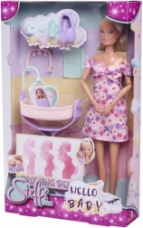 Steffi Love Hello Baby baba növekvő pocakkal és kisbabával