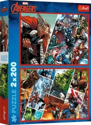 Puzzle 2×200 darabos Avengers – A világ védelmezői MARVEL