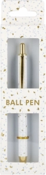 Golyóstoll terrazzo dizájnnal és arany részletekkel