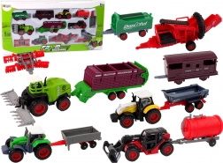 Gazdasági járműkészlet – fém traktorok és gépek (12 db)
