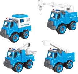 Csavaros rendőrségi kisautó 11 cm