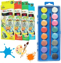 Iskolai akvarell festékek 16 szín ecsettel