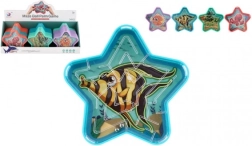 Teddies golyólabirintus csillag – zsebes fejtörő gyerekeknek (színmix)