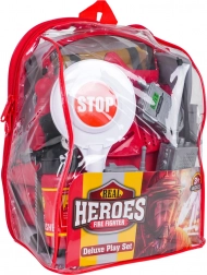 Mega kis tűzoltó készlet átlátszó hátizsákban (18 darab)