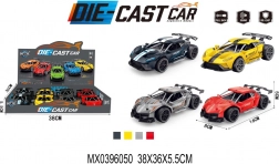 Fém versenyautó modell pull-back funkcióval