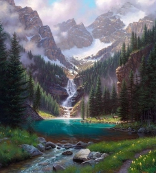 Gyémántfestés Hegyi patak 30x40 cm