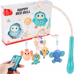 Bagolyval és állatkákkal ellátott körforgó távirányítóval