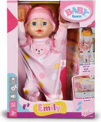 Interaktív baba BABY born Emily 43 cm – jár és mászik