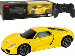 R/C Porsche 918 távirányítós autó, sárga 1:24