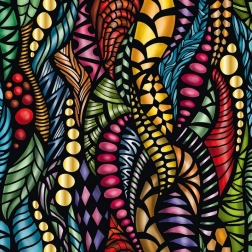 Négyzet alakú Curiosi Q Gold kirakó – I minta, 72 darab