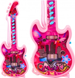 Elektromos gitár gyerekeknek dallamokkal és szolmizációval, rózsaszín