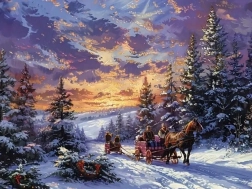 Gyémántfestés szánkózás 30 × 40 cm