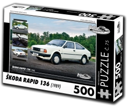 Retro-autók puzzle Škoda Rapid 136 (1988) – 500 darab