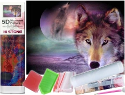 Gyémántszemes festés Farkaspillantás 30×40 cm