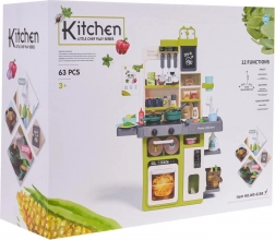 Játékkonyha világítással és hangokkal - 63 elemes