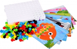 Színes oktató mozaik gombokkal gyerekeknek