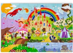 Bigjigs Toys puzzle Fantasy világ – padlópuzzle fából