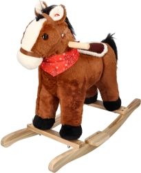 Barna plüss hintaló gyerekeknek