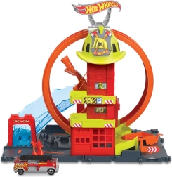 Hot Wheels City szuper tűzoltóállomás hurkokkal