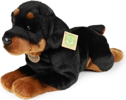 Fekvő plüss rottweiler 39 cm, környezetbarát